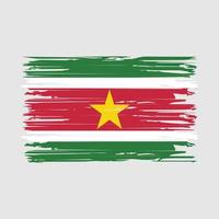 Pinselstriche der Surinam-Flagge vektor