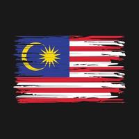 malaysia flagga penseldrag vektor