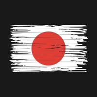 japanische flagge pinselstriche vektor