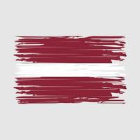 Lettlands flagga penseldrag vektor