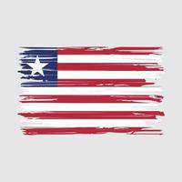 Pinselstriche der Liberia-Flagge vektor