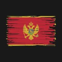 Pinselstriche der montenegro-Flagge vektor