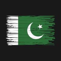pakistanska flaggan penseldrag vektor