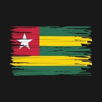 Pinselstriche der Togo-Flagge vektor