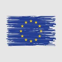 europeisk flagga borsta stroke vektor