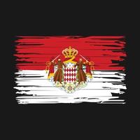 Pinselstriche der Monaco-Flagge vektor