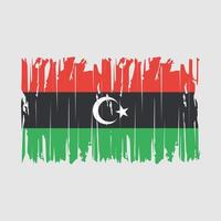 Libyen-Flaggenpinsel-Vektorillustration vektor