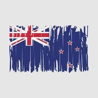 ny zealand flagga borsta vektor illustration