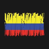 colombia flagga borsta vektor illustration