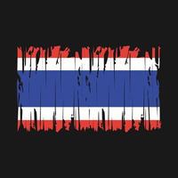 thailand flag pinsel vektor illustration