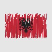 albanien-flaggenpinsel-vektorillustration vektor