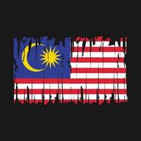 malaysia flagga borsta vektor illustration
