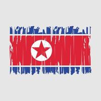 nordkorea flag pinsel vektor illustration