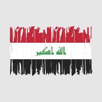 irak flag pinsel vektor illustration