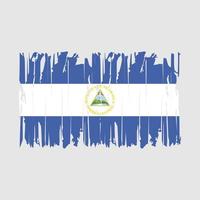 nicaragua flagga borsta vektor illustration