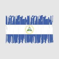 Nicaragua-Flaggenpinsel-Vektorillustration vektor
