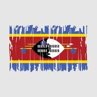 swaziland flagga borsta vektor illustration
