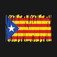 catalonia flagga borsta vektor illustration