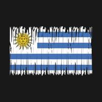 Uruguay flaggborste vektor