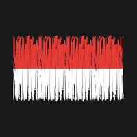 indonesien flagge bürste vektor