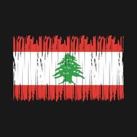 Libanon flaggborste vektor