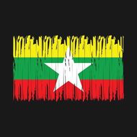 Flagge von Myanmar vektor