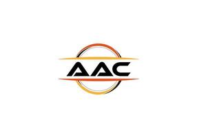 aac brev royalty ellips form logotyp. aac borsta konst logotyp. aac logotyp för en företag, företag, och kommersiell använda sig av. vektor
