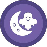 Halloween-Mond-Vektor-Icon-Design vektor