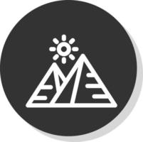 öken- pyramider vektor ikon design