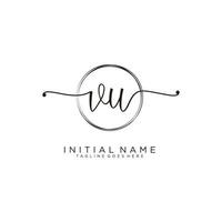 Initiale vu feminin Logo Sammlungen Vorlage. Handschrift Logo von Initiale Unterschrift, Hochzeit, Mode, Schmuck, Boutique, Blumen- und botanisch mit kreativ Vorlage zum irgendein Unternehmen oder Geschäft. vektor