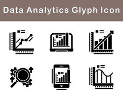 data analys vektor ikon uppsättning