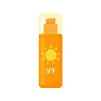 Solskydd lotion skyddar hud från de Sol under sommar. vektor