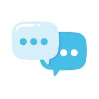 Rede Text Box mit drei Punkte Konversation Konzept zu Austausch Ideen. vektor