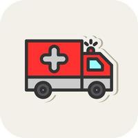 Krankenwagen-Vektor-Icon-Design vektor