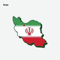 iran Land flagga Karta infographics vektor