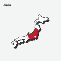 japan Land flagga Karta infographics vektor