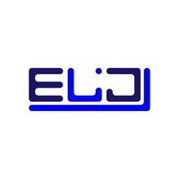 elj Brief Logo kreativ Design mit Vektor Grafik, elj einfach und modern Logo.