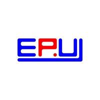 epu brev logotyp kreativ design med vektor grafisk, epu enkel och modern logotyp.