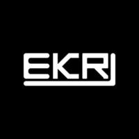 ekr Brief Logo kreativ Design mit Vektor Grafik, ekr einfach und modern Logo.