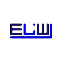 elw Brief Logo kreativ Design mit Vektor Grafik, elw einfach und modern Logo.
