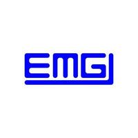 emg brev logotyp kreativ design med vektor grafisk, emg enkel och modern logotyp.