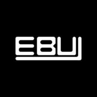 ebu Brief Logo kreativ Design mit Vektor Grafik, ebu einfach und modern Logo.