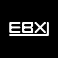 ebx Brief Logo kreativ Design mit Vektor Grafik, ebx einfach und modern Logo.