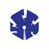 elektronisch Technologie Logo Design. Elektrizität Leistung Logo. vektor