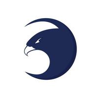 Falken-Vektor-Logo-Design. kreatives Logo-Design-Konzept mit künstlerischem und vereinfachtem Vogel. vektor