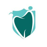 familj dental medicinsk klinik logotyp design. abstrakt mänsklig och tand vektor logotyp design.