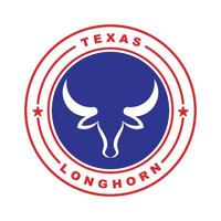 Texas Longhorn, Land Western Stier das Vieh Jahrgang retro Logo vektor