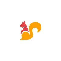 ekorre djur- ikon vektor logotyp design