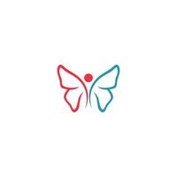 Schmetterling abstrakt Linie Logo Design, Schmetterling Logo vektor