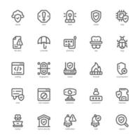 Internet Sicherheit Symbol Pack zum Ihre Webseite Design, Logo, Anwendung, und Benutzer Schnittstelle. Internet Sicherheit Symbol Gliederung Design. Vektor Grafik Illustration und editierbar Schlaganfall.